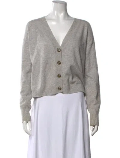 Pre-owned Intermix Cashmere V-neck Sweater In Grey