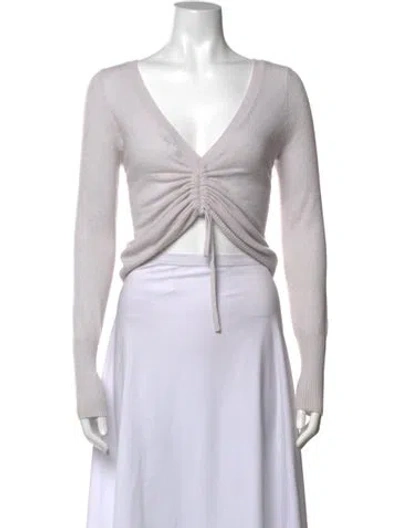 Pre-owned Intermix Cashmere V-neck Sweater In Grey