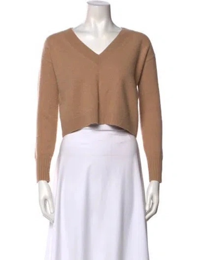Pre-owned Intermix Cashmere V-neck Sweater In Neutral
