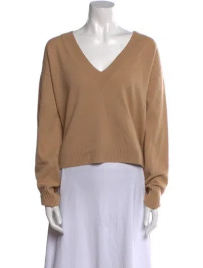 Pre-owned Intermix Cashmere V-neck Sweater In Neutral