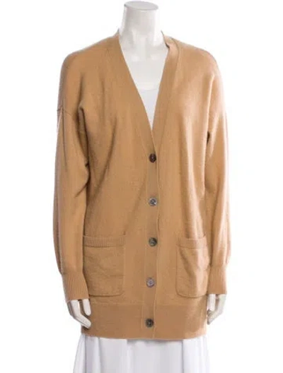Pre-owned Intermix Cashmere V-neck Sweater In Neutral