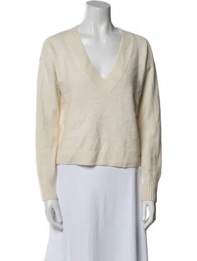 Pre-owned Intermix Cashmere V-neck Sweater In Neutral