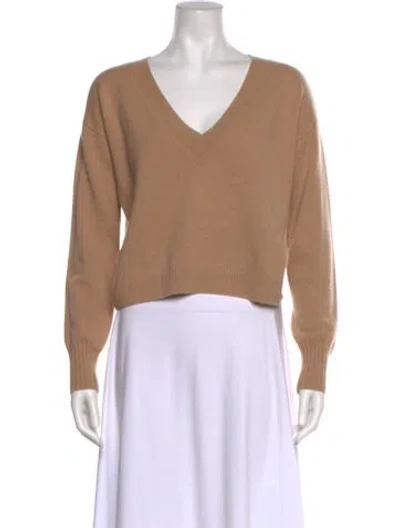 Pre-owned Intermix Cashmere V-neck Sweater In Neutral