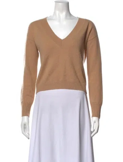 Pre-owned Intermix Cashmere V-neck Sweater In Neutral