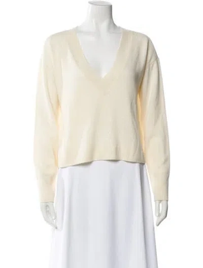 Pre-owned Intermix Cashmere V-neck Sweater In Neutral