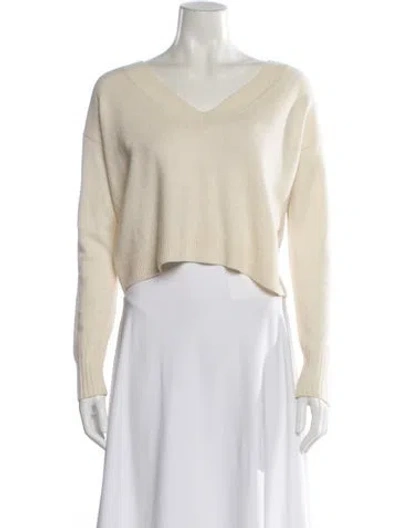Pre-owned Intermix Cashmere V-neck Sweater In Neutral