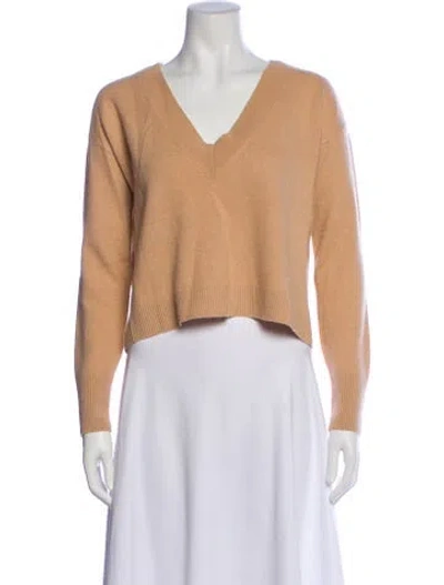 Pre-owned Intermix Cashmere V-neck Sweater In Neutral