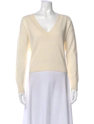 Pre-owned Intermix Cashmere V-neck Sweater In Neutral