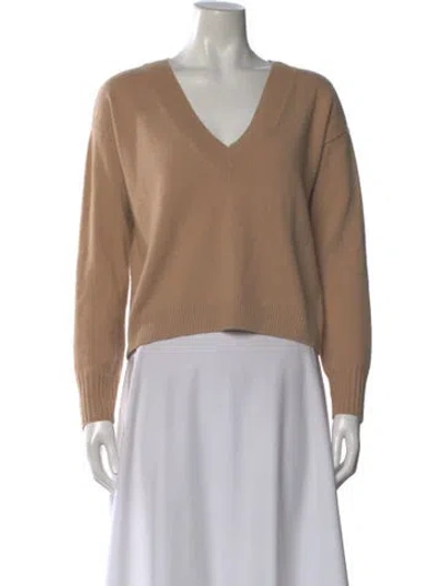 Pre-owned Intermix Cashmere V-neck Sweater In Neutral