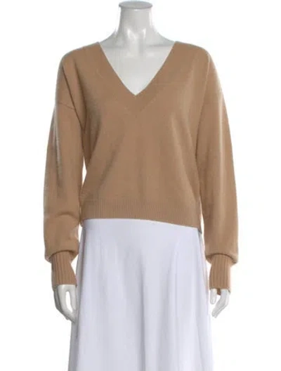 Pre-owned Intermix Cashmere V-neck Sweater In Neutral