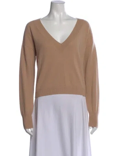 Pre-owned Intermix Cashmere V-neck Sweater In Neutral