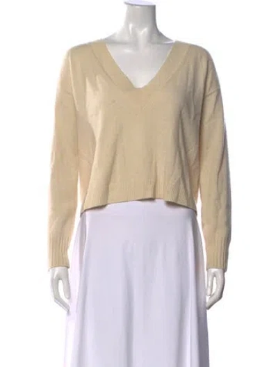 Pre-owned Intermix Cashmere V-neck Sweater In Neutral