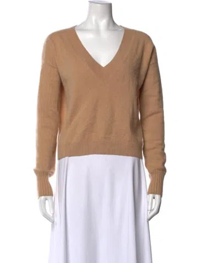 Pre-owned Intermix Cashmere V-neck Sweater In Neutral