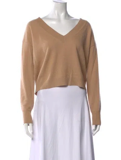 Pre-owned Intermix Cashmere V-neck Sweater In Neutrals