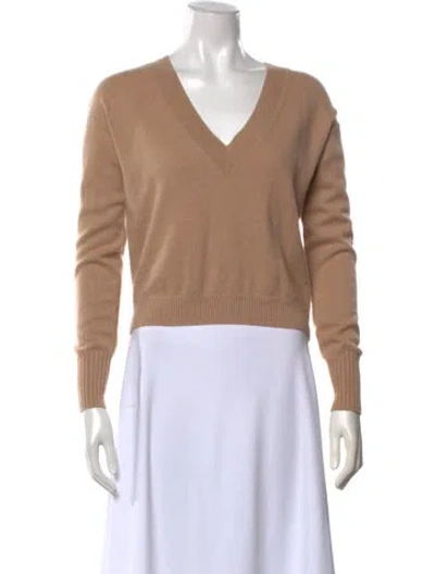 Pre-owned Intermix Cashmere V-neck Sweater In Neutrals