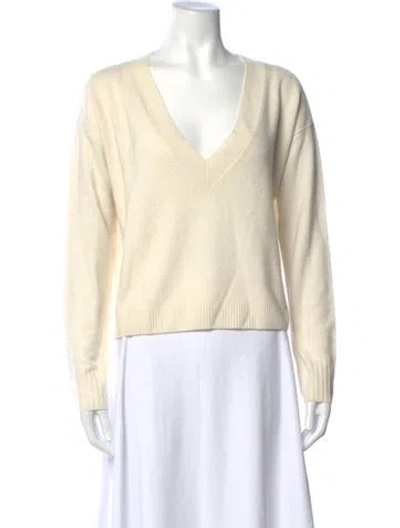 Pre-owned Intermix Cashmere V-neck Sweater In Neutrals