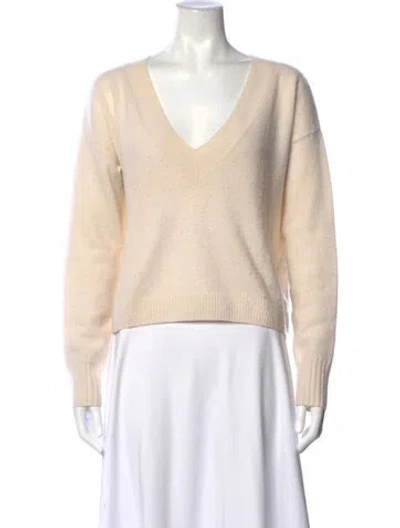 Pre-owned Intermix Cashmere V-neck Sweater In Neutrals