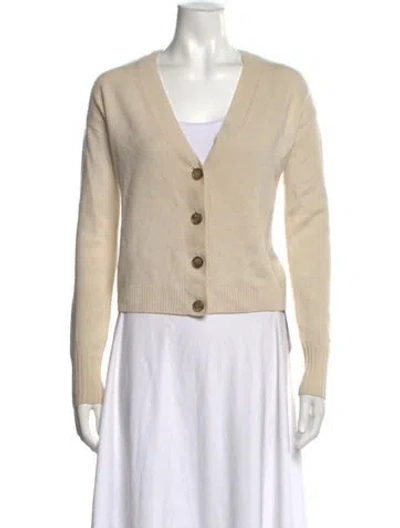 Pre-owned Intermix Cashmere V-neck Sweater In Neutrals
