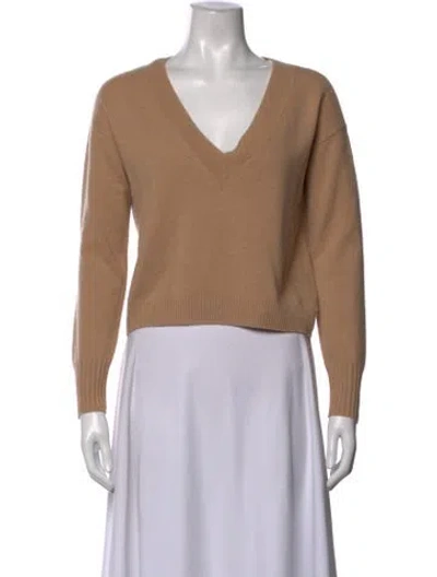 Pre-owned Intermix Cashmere V-neck Sweater In Neutrals