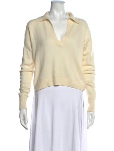Pre-owned Intermix Cashmere V-neck Sweater In Neutrals