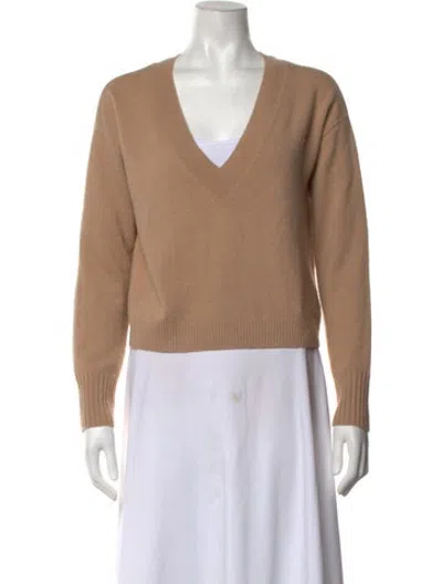 Pre-owned Intermix Cashmere V-neck Sweater In Neutrals