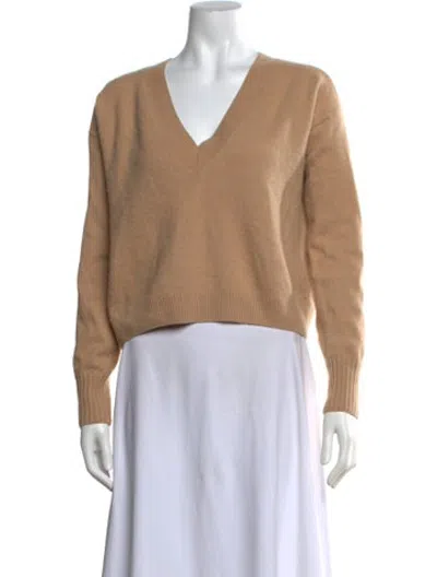 Pre-owned Intermix Cashmere V-neck Sweater In Neutrals