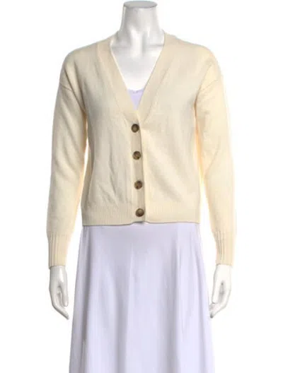 Pre-owned Intermix Cashmere V-neck Sweater In Neutrals