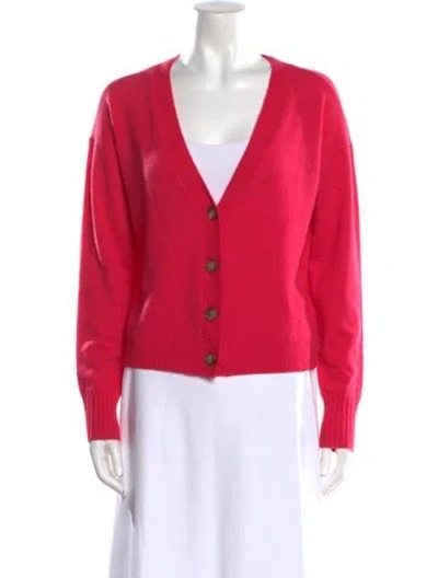 Pre-owned Intermix Cashmere V-neck Sweater In Pink