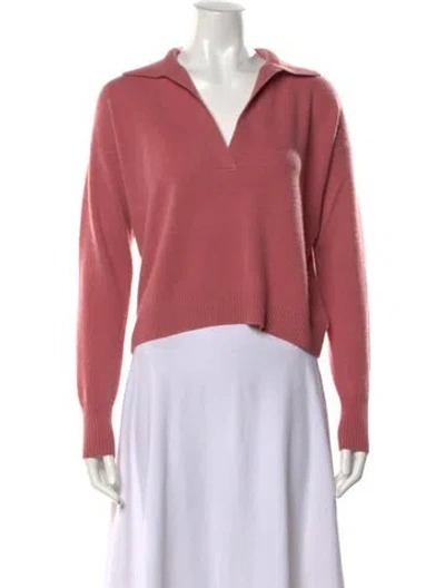 Pre-owned Intermix Cashmere V-neck Sweater In Pink