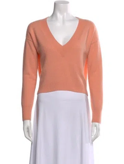Pre-owned Intermix Cashmere V-neck Sweater In Pink