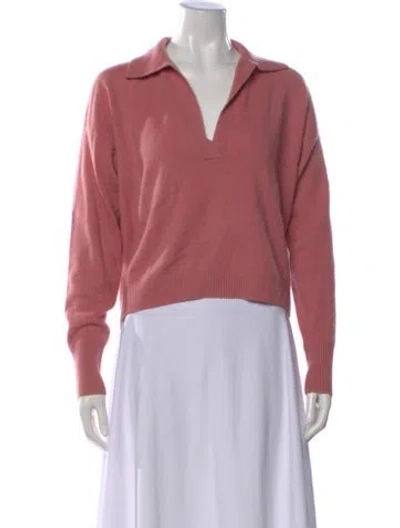 Pre-owned Intermix Cashmere V-neck Sweater In Pink