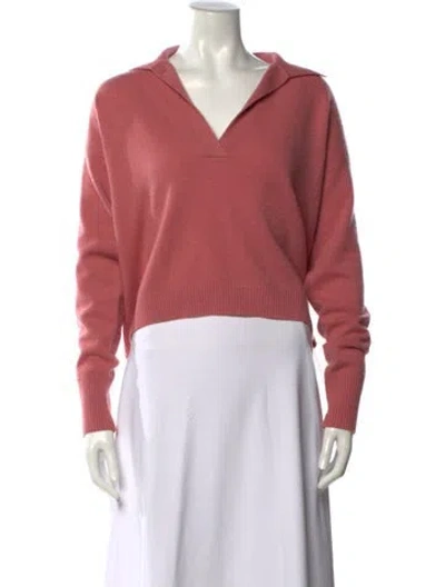 Pre-owned Intermix Cashmere V-neck Sweater In Pink