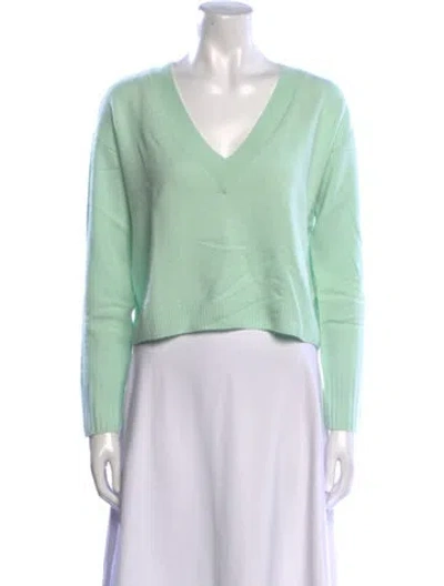 Pre-owned Intermix Cashmere V-neck Sweater In White