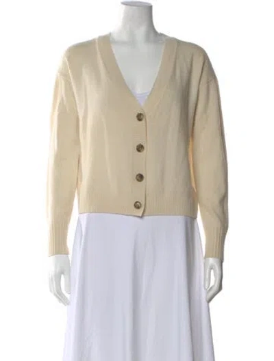 Pre-owned Intermix Cashmere V-neck Sweater In Yellow