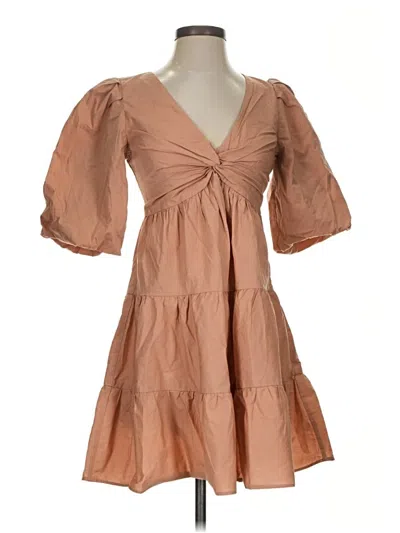 Pre-owned Intermix Casual Dress In Tan