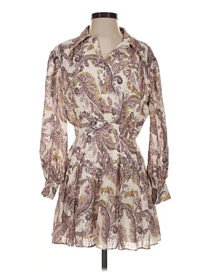 Pre-owned Intermix Casual Dress In Tan