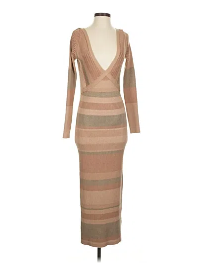 Pre-owned Intermix Cocktail Dress In Brown