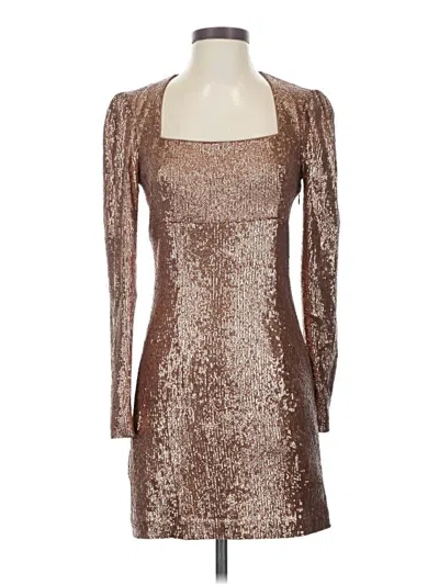Pre-owned Intermix Cocktail Dress In Brown