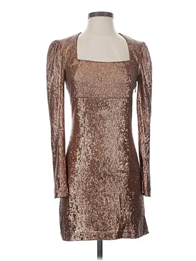 Pre-owned Intermix Cocktail Dress In Brown