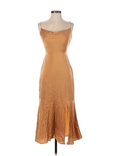 Pre-owned Intermix Cocktail Dress In Brown