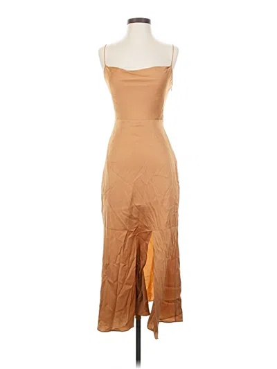Pre-owned Intermix Cocktail Dress In Tan