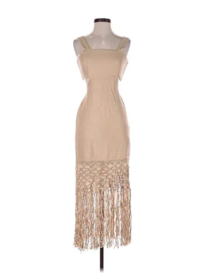 Pre-owned Intermix Cocktail Dress In Tan