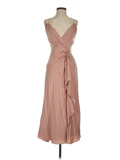 Pre-owned Intermix Cocktail Dress In Tan