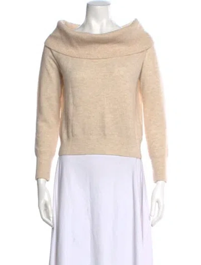 Pre-owned Intermix Cowl Neck Sweater In Brown