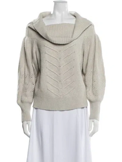 Pre-owned Intermix Cowl Neck Sweater In Gray