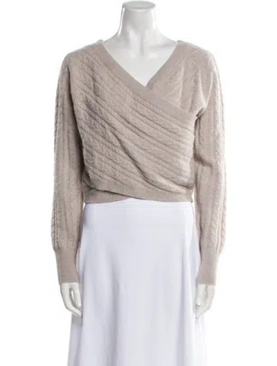 Pre-owned Intermix Cowl Neck Sweater In Neutral