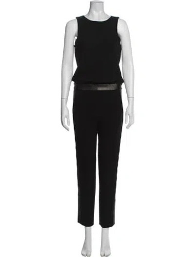 Pre-owned Intermix Crew Neck Jumpsuit In Black