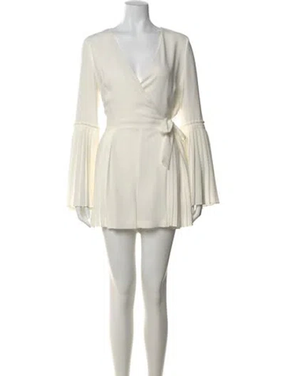 Pre-owned Intermix Crew Neck Romper In Neutral