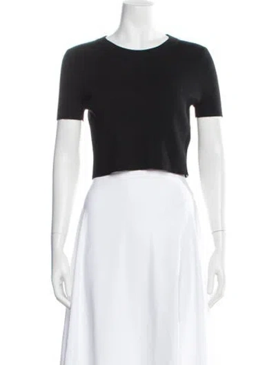 Pre-owned Intermix Crew Neck Sweater In Black