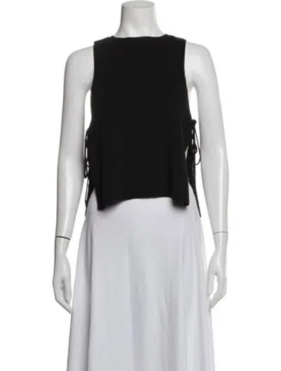 Pre-owned Intermix Crew Neck Sweater In Black